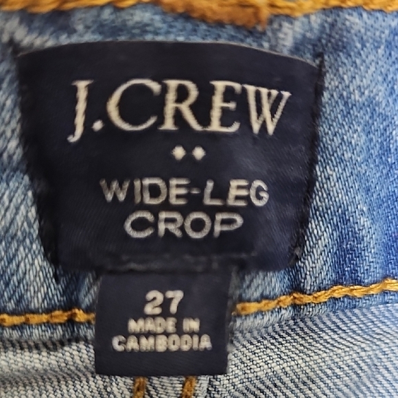 J. Crew Blue Ankle Cropped Jeans Size 27 Raw Hem - Picture 3 of 11